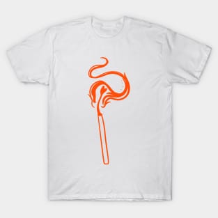 firey orange matchstick burning with fire of love cute gift T-Shirt